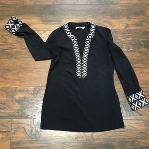 Tory Burch Tunic size 2 navy blue